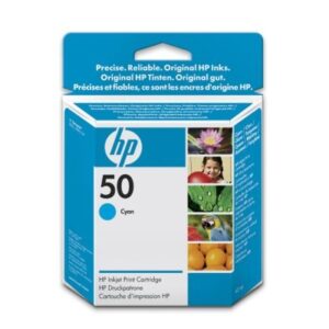 HP 50 Cyan Inkjet Print Cartridge cartucho de tinta 1 pieza(s) Original Cian