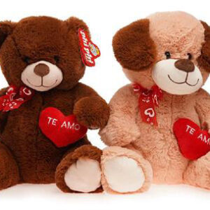 Perro y Oso con Corazón 30 CM