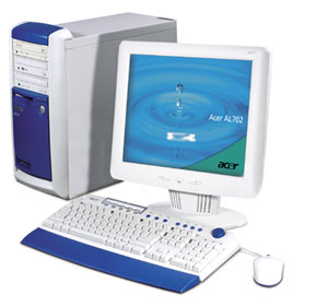 Acer desktop computer Intel® Pentium® 4 0,125 GB DDR-SDRAM 20 GB Mini Tower PC
