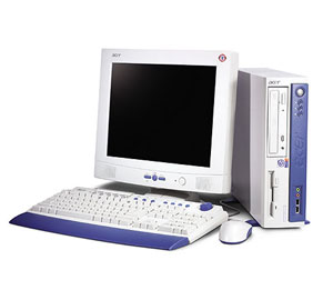 Acer desktop computer Intel® Pentium® 4 0,125 GB DDR-SDRAM 20 GB NVIDIA GeForce2 MX SFF PC