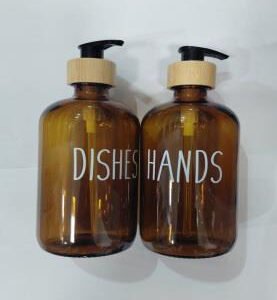 Juego de Dispenser de Baño , de Vidrio