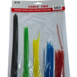 Precinto X 5 Colores - Negro 2,7 X 250 Mm/verde 2 X 200 MM/AMARILLO2 X 150 Mm/azul 2 X 120 MM /rojo: 2 X 100 MM