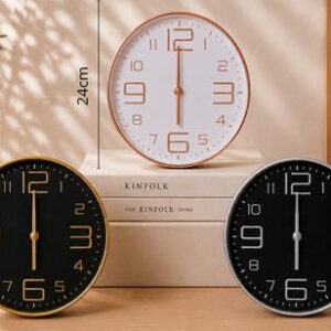 Reloj de Pared 24CM 3 Colores a Pila Relieve