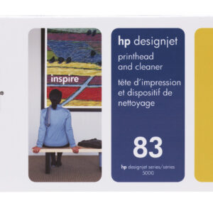 HP Limpiador de cabezales de impresión y cabezal de impresión UV DesignJet 83 amarillo