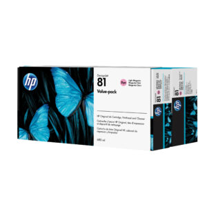 HP 81 Value Pack 680-ml Light Magenta DesignJet Dye Ink Cartridge and Printhead cabeza de impresora Inyección de tinta térmica