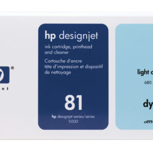 HP 81 Value Pack 680-ml Light Cyan DesignJet Dye Ink Cartridge and Printhead cabeza de impresora Inyección de tinta térmica